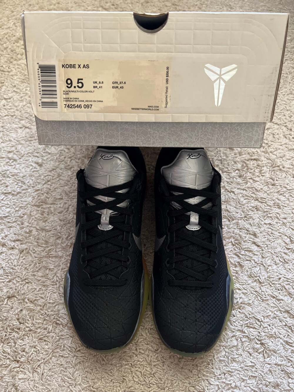 Nike Kobe 10 AS All-Star Size 9.5 US Men's